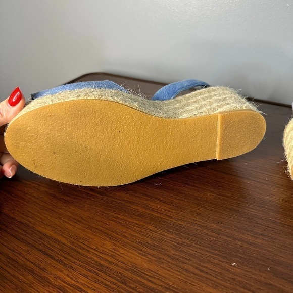 Ser Verde Blue Sueded Sandal Made in Spain Size 36 - Picture 9 of 9